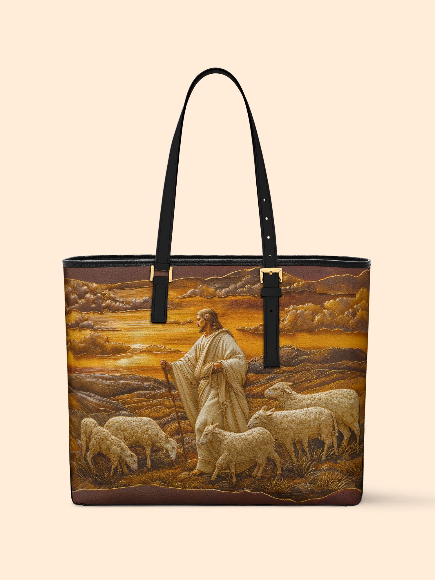 Towards the Light Sleek Leather Tote LB0TD011