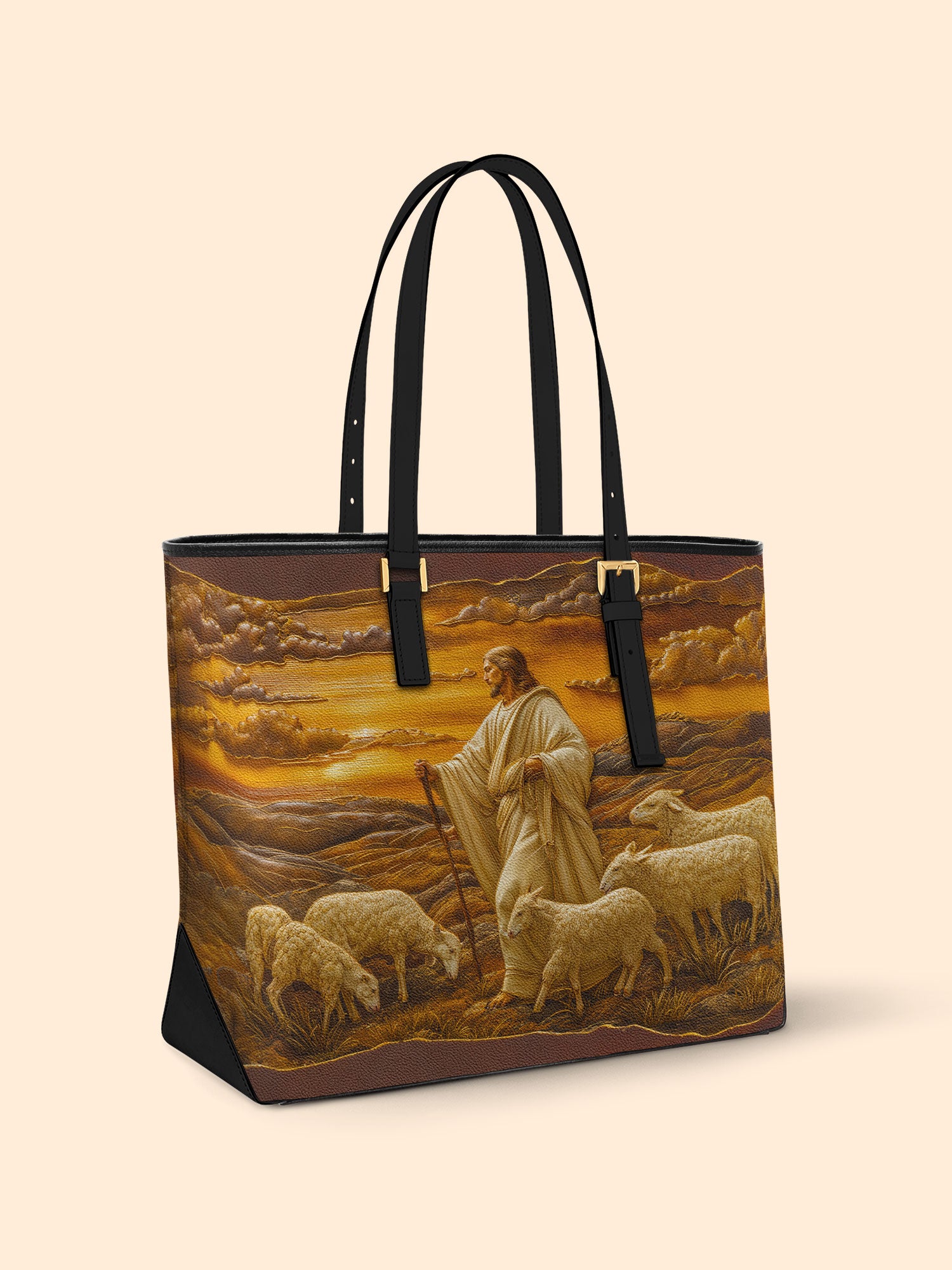 Towards the Light Sleek Leather Tote LB0TD011