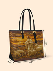 Towards the Light Sleek Leather Tote LB0TD011