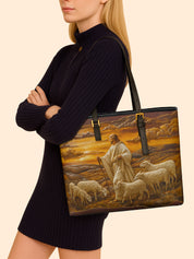 Towards the Light Sleek Leather Tote LB0TD011