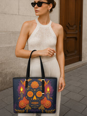 Lit Offering Sleek Leather Tote LB0TD023