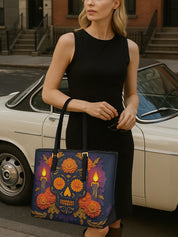 Lit Offering Sleek Leather Tote LB0TD023