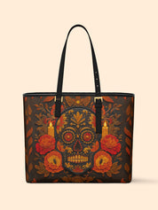 Candle Calavera Sleek Leather Tote LB0TD022