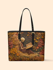 The Reader Beneath Sleek Leather Tote LB0TD026