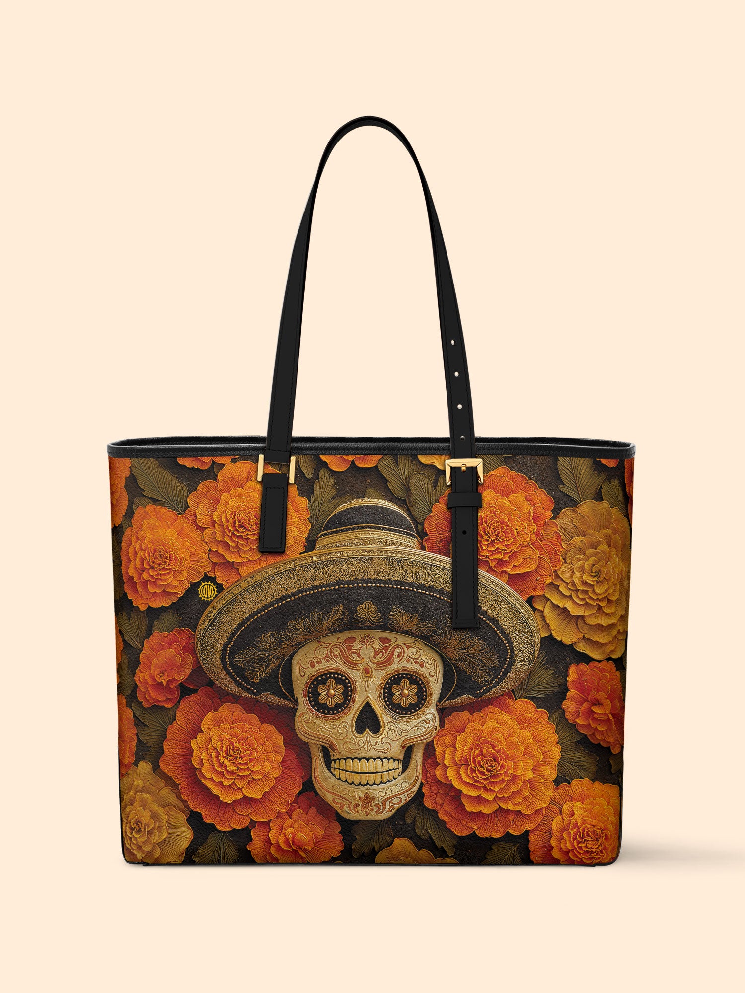 Viva Calavera Sleek Leather Tote LB0TD017