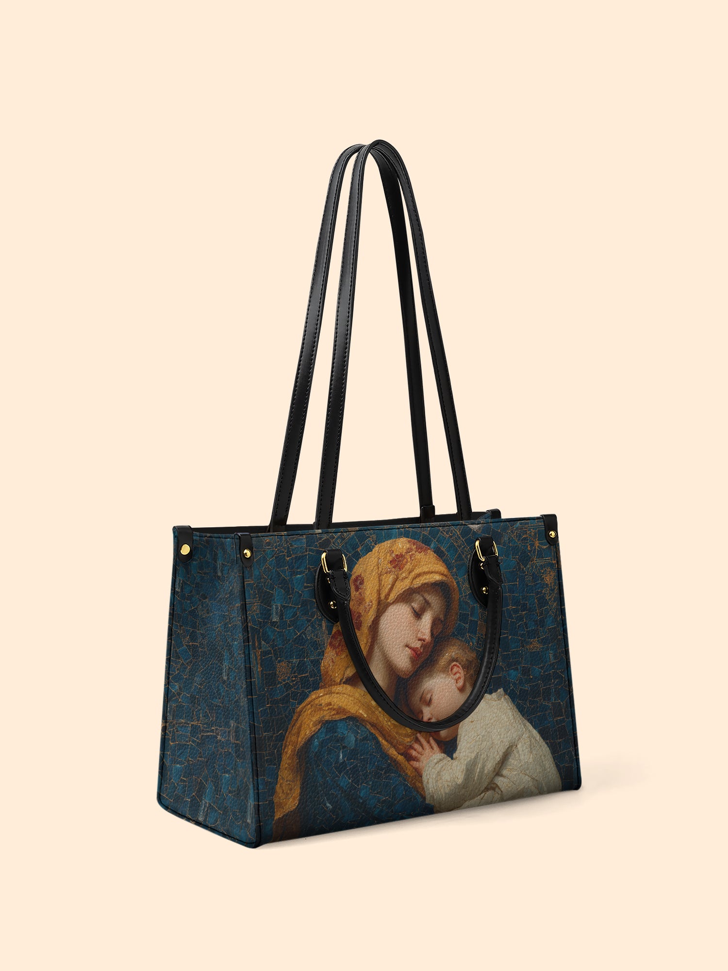 Madonna of Tenderness Premium Leather Handbag LB0HH015