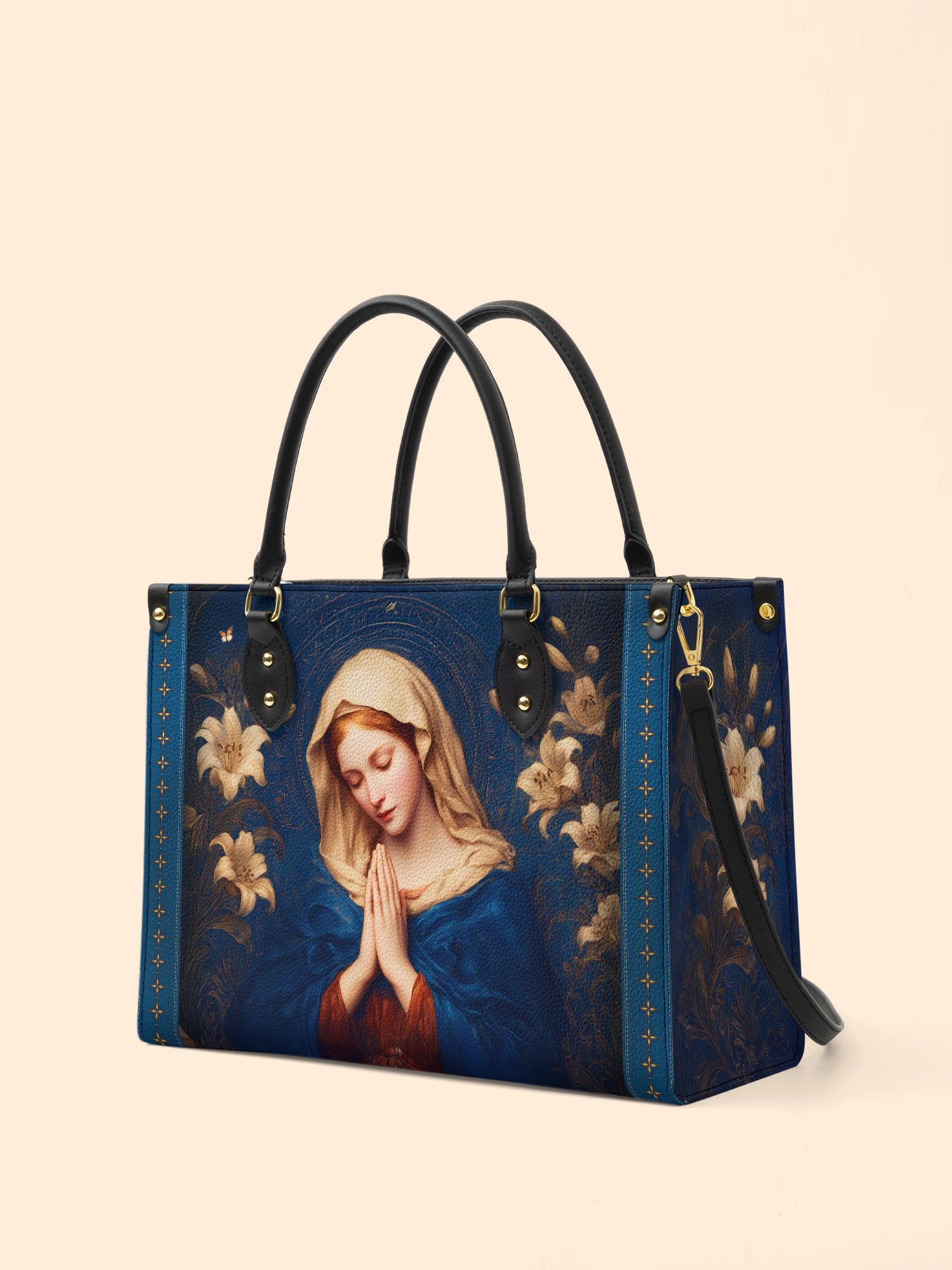 The Virgin in Prayer Premium Leather Handbag LB0HH016