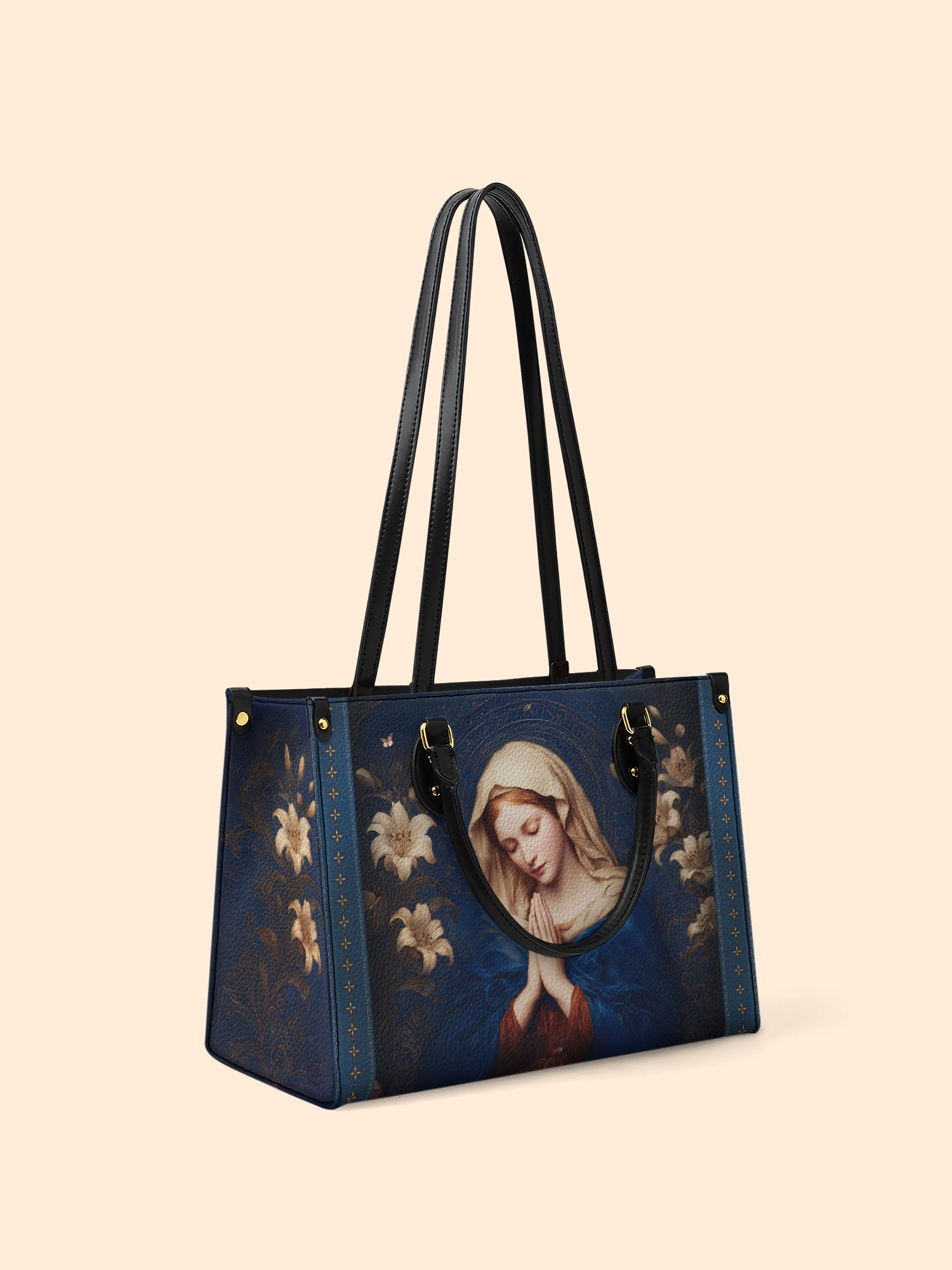 The Virgin in Prayer Premium Leather Handbag LB0HH016