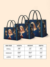 The Virgin in Prayer Premium Leather Handbag LB0HH016