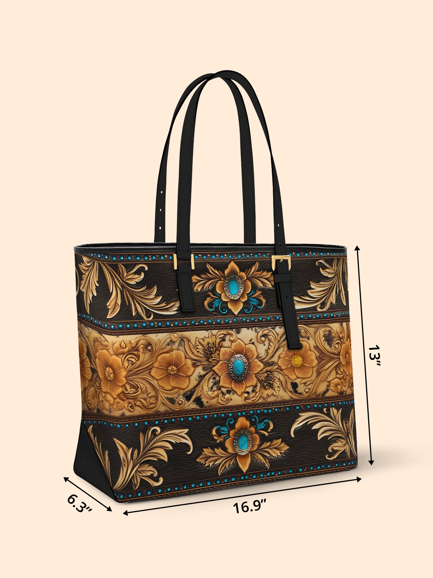 Ornate Frontier Sleek Leather Tote LB0XD002