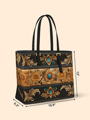 Ornate Frontier Sleek Leather Tote LB0XD002
