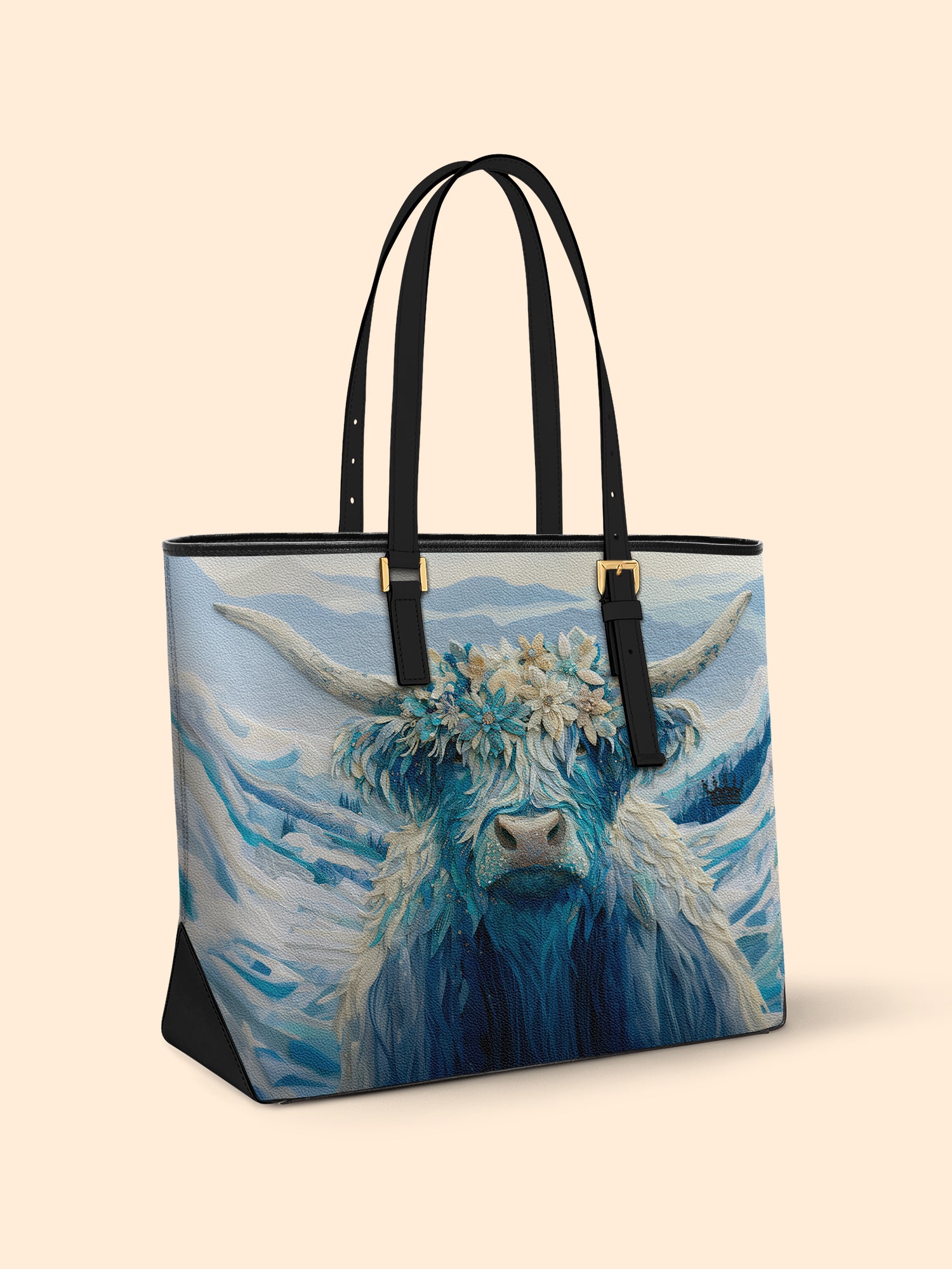 Snowy Highland Sleek Leather Tote LB0TD003