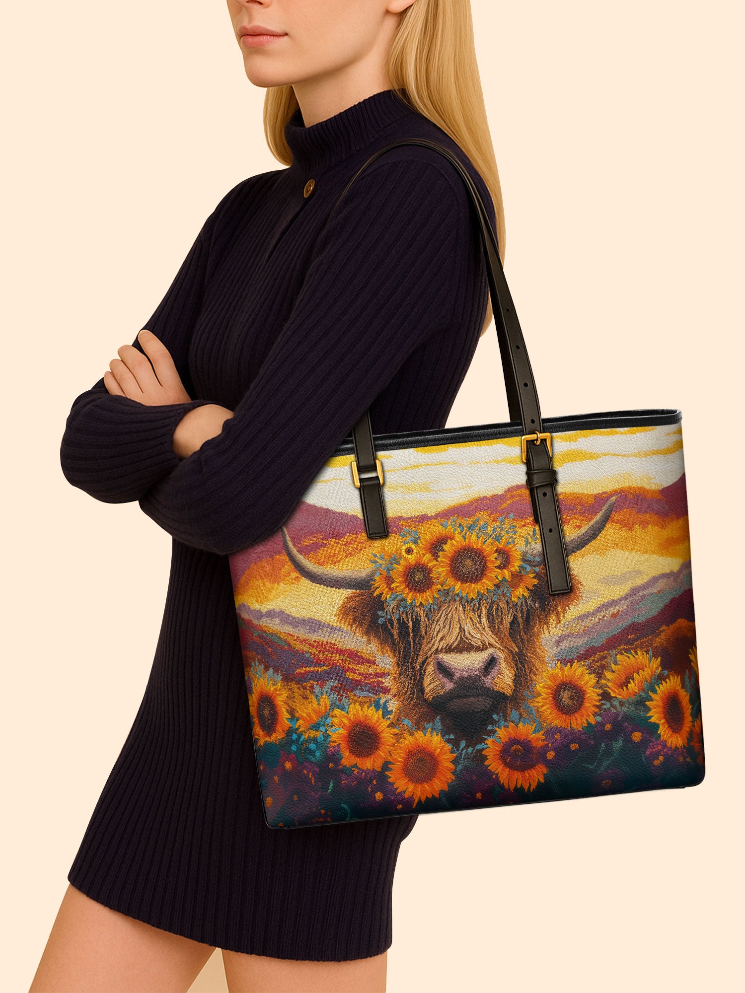 Mountain Charm Sleek Leather Tote LB0TD006