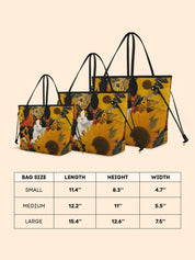 Sunflower Calico Cat Classic Shopper Tote LB0HH002