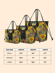 Sunflower Black Cat Classic Shopper Tote LB0HH004