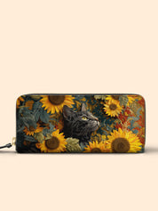 Sunflower Tabby Cat Slimline Zippy Wallet LB0HH008