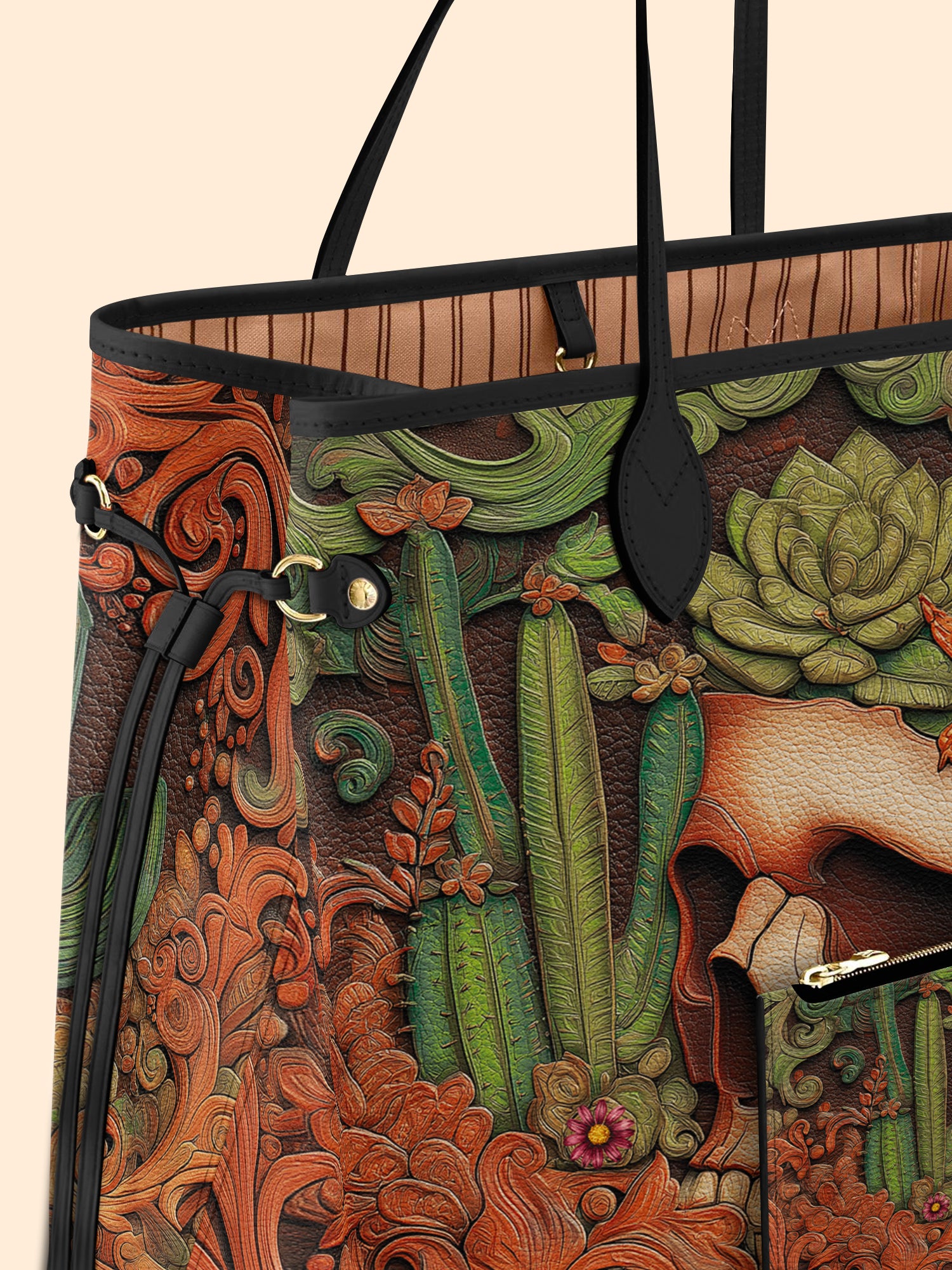 Cactus Bloom Classic Shopper Tote LB0XD007