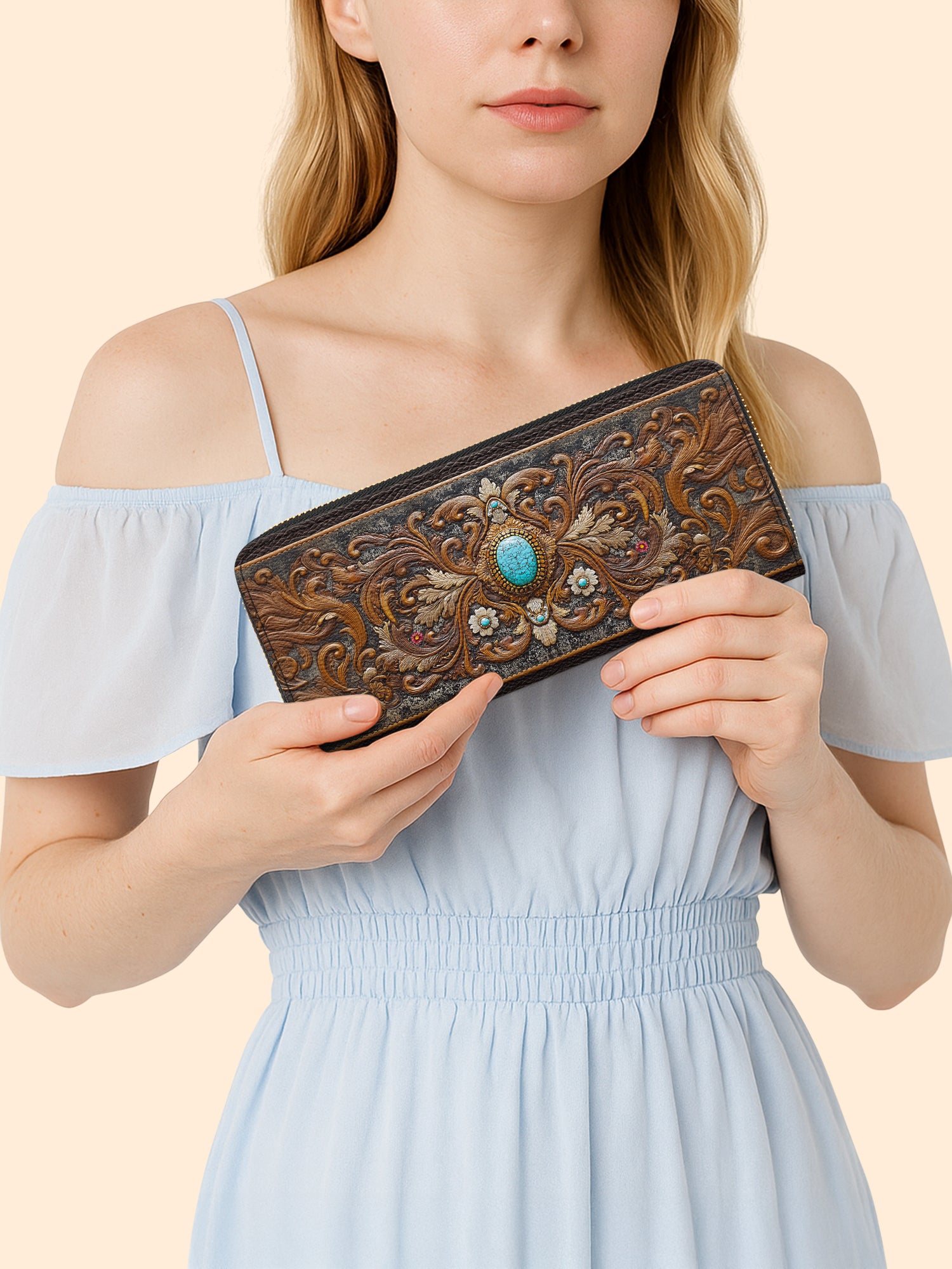 Azura Crest Slimline Zippy Wallet LB0XD023