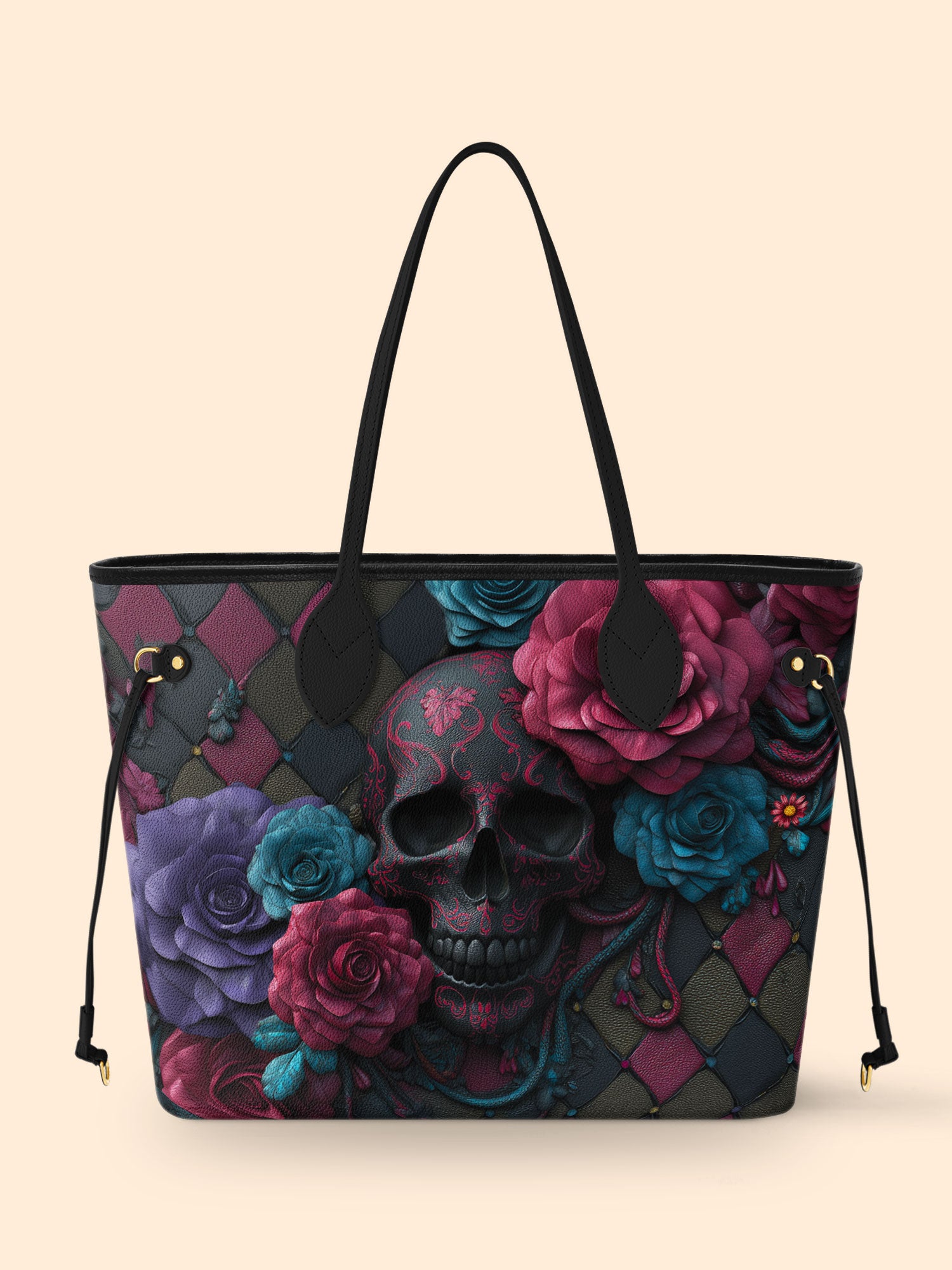 Floral Skull Classic Shopper Tote LB0HH019