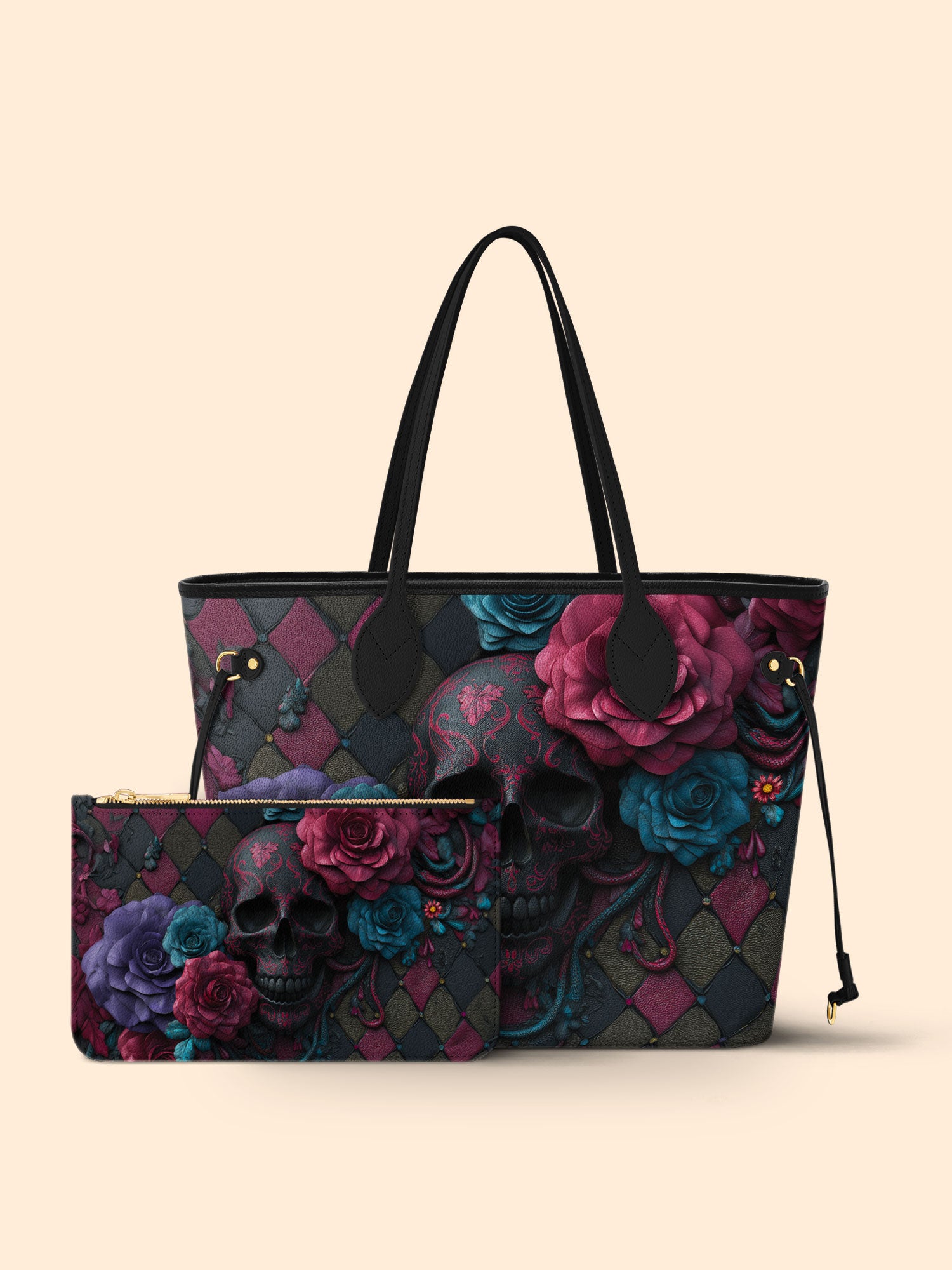 Floral Skull Classic Shopper Tote LB0HH019