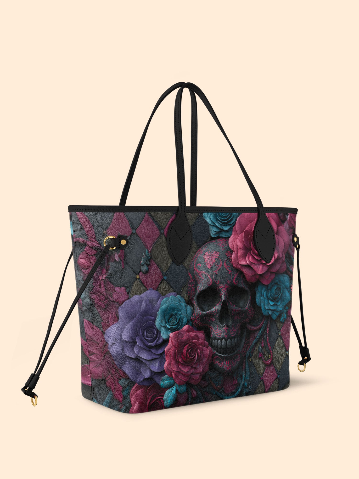 Floral Skull Classic Shopper Tote LB0HH019
