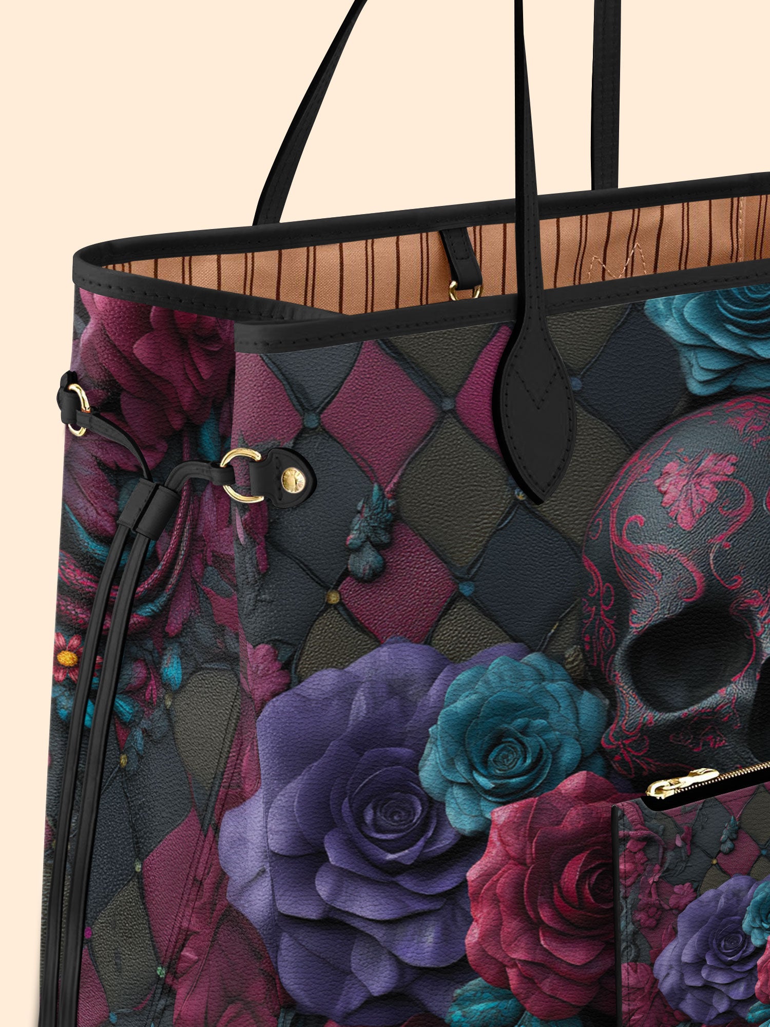 Floral Skull Classic Shopper Tote LB0HH019