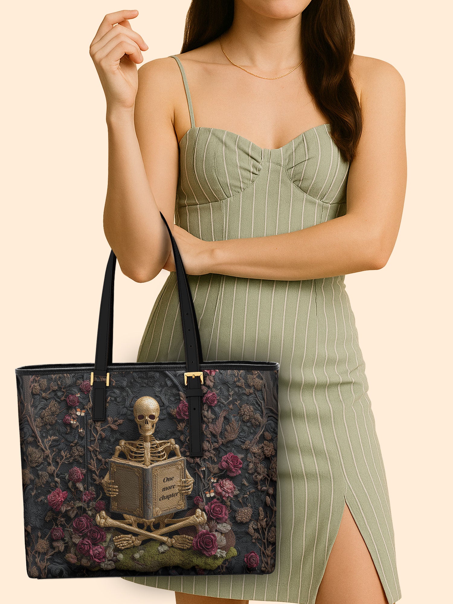 One More Chapter Sleek Leather Tote LB0TD027