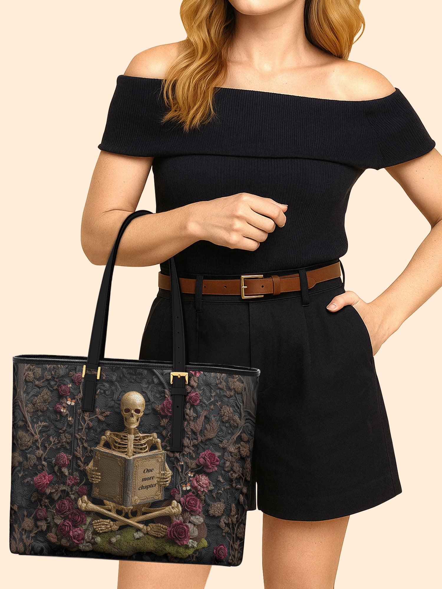 One More Chapter Sleek Leather Tote LB0TD027