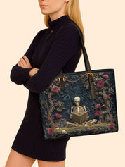 Wisdom In Silence Sleek Leather Tote LB0TD024