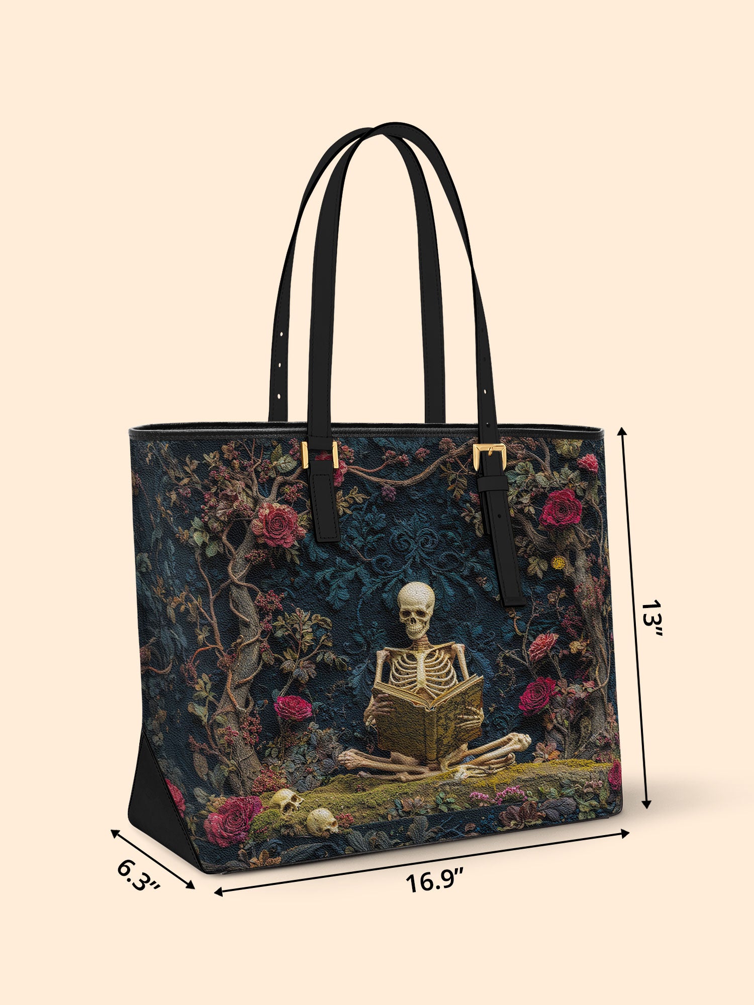 Wisdom In Silence Sleek Leather Tote LB0TD024