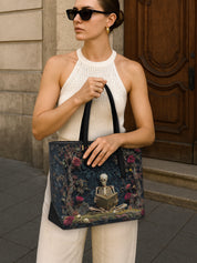 Wisdom In Silence Sleek Leather Tote LB0TD024