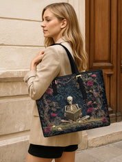 Wisdom In Silence Sleek Leather Tote LB0TD024
