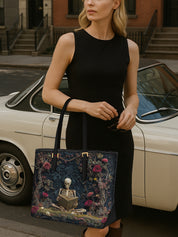 Wisdom In Silence Sleek Leather Tote LB0TD024