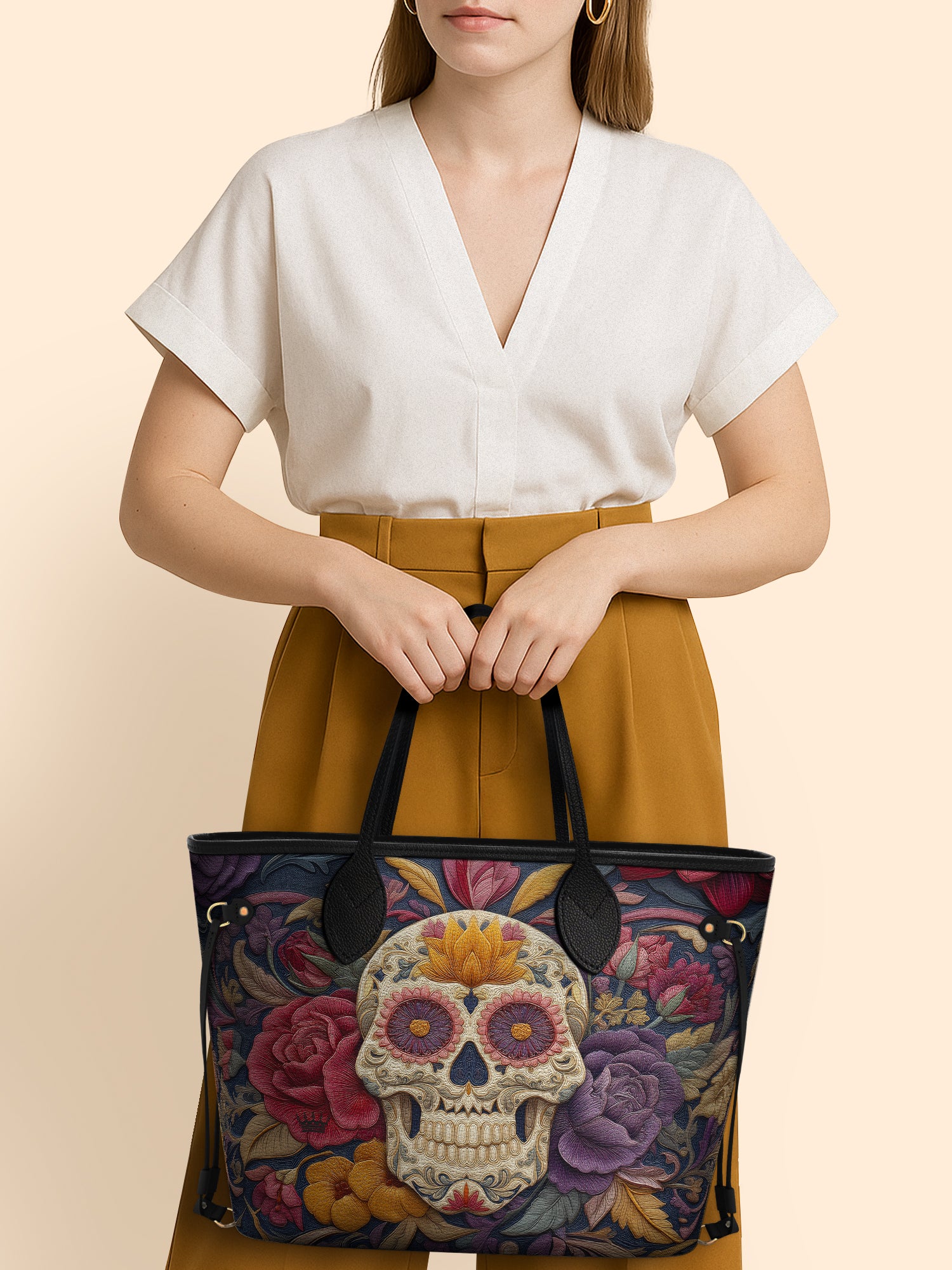 Flor de Muerte Classic Shopper Tote LB0HH026