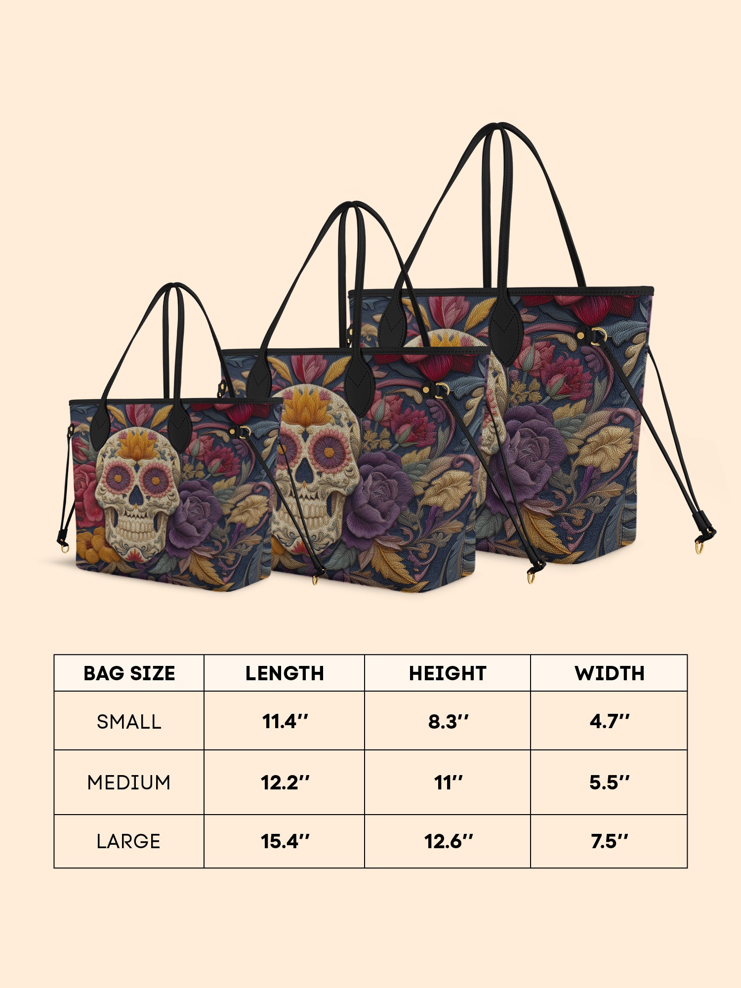 Flor de Muerte Classic Shopper Tote LB0HH026