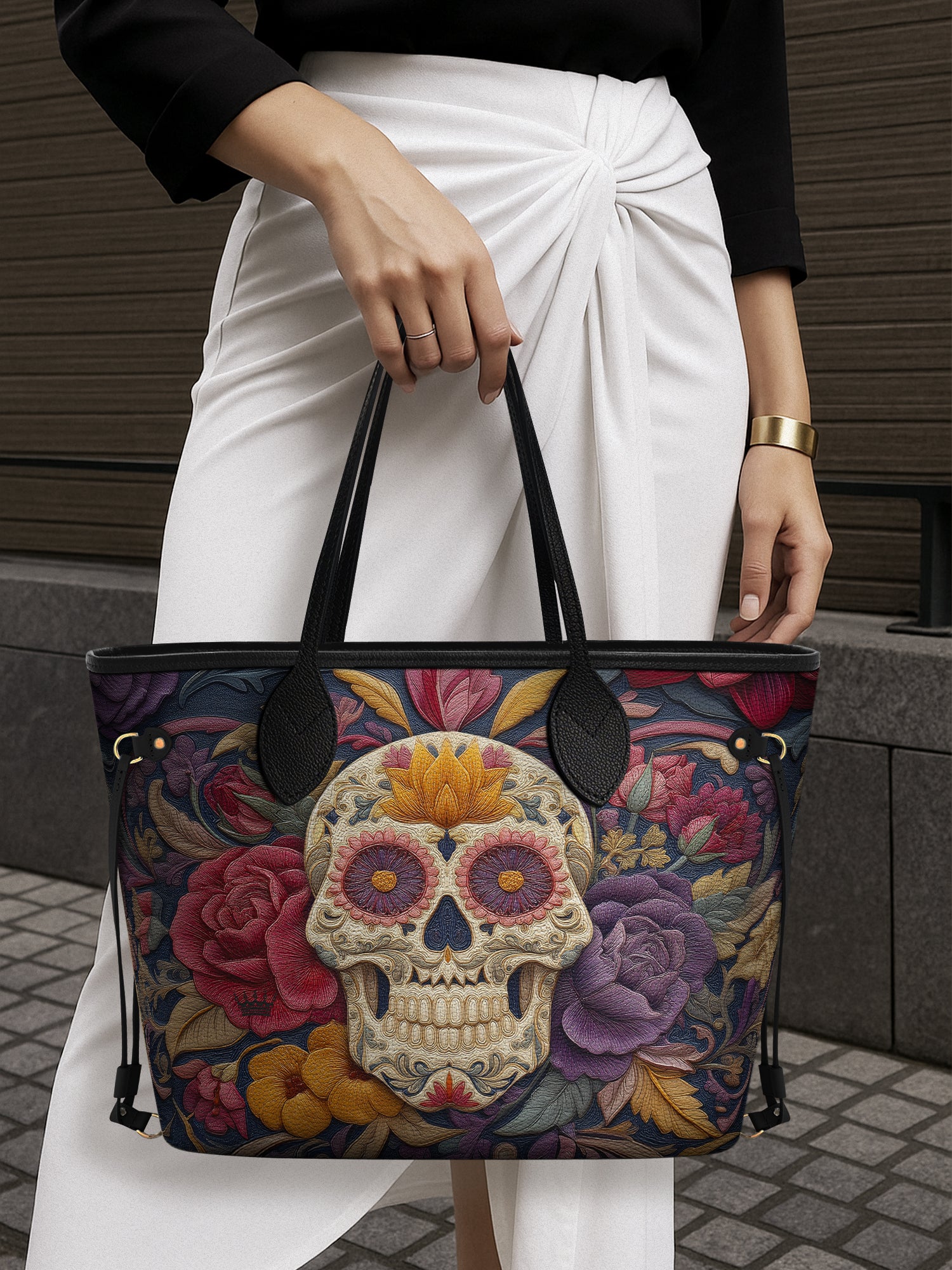 Flor de Muerte Classic Shopper Tote LB0HH026