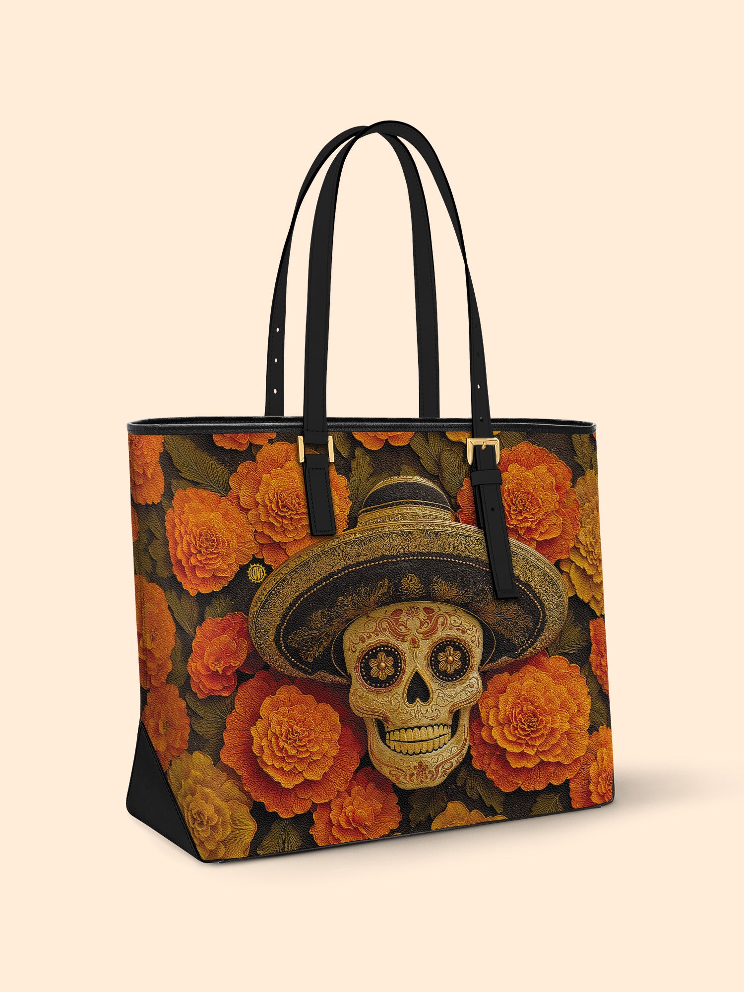 Viva Calavera Sleek Leather Tote LB0TD017