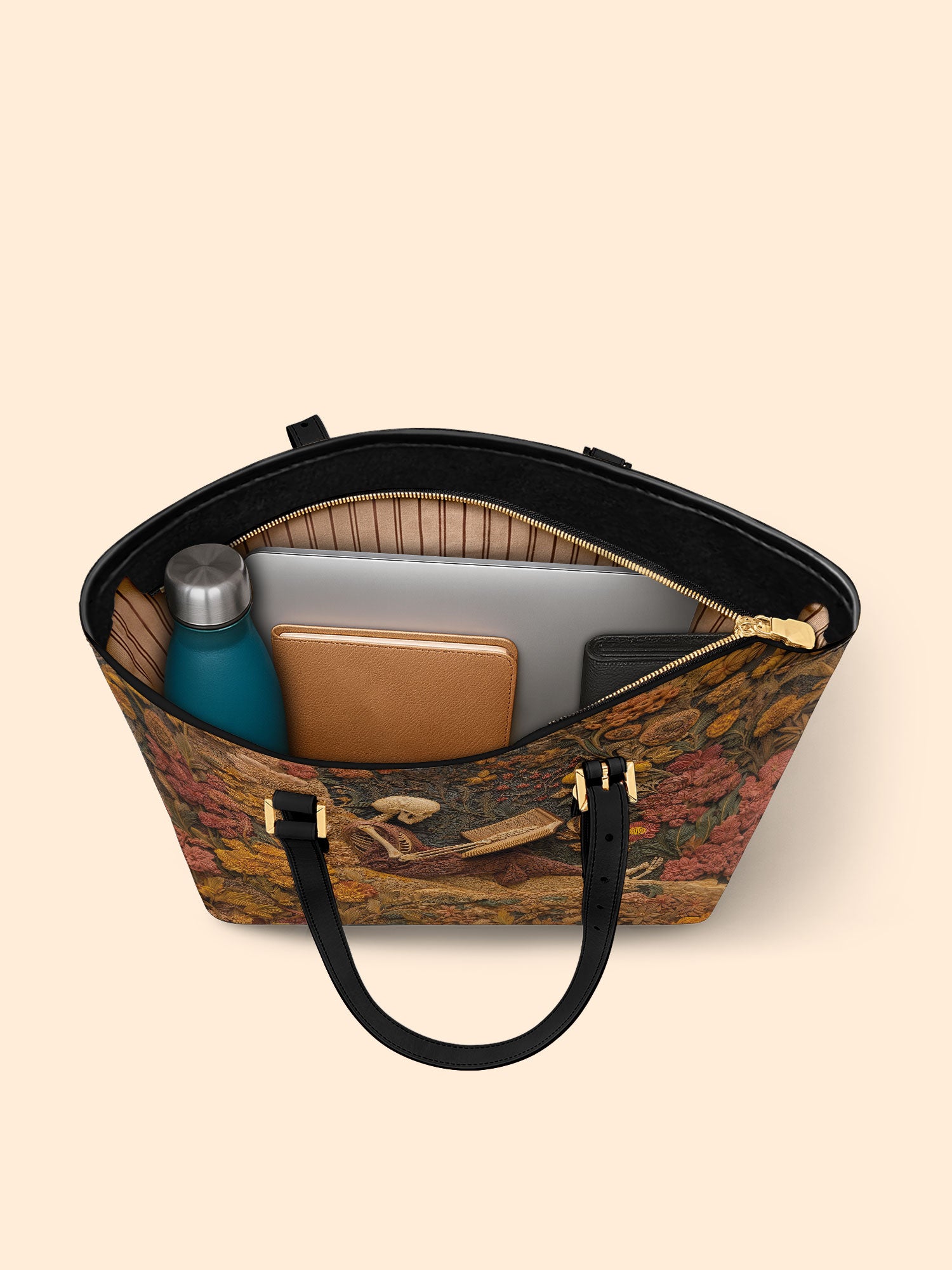 The Reader Beneath Sleek Leather Tote LB0TD026