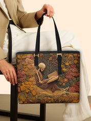 The Reader Beneath Sleek Leather Tote LB0TD026
