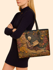 The Reader Beneath Sleek Leather Tote LB0TD026