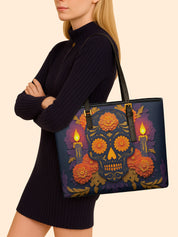 Lit Offering Sleek Leather Tote LB0TD023