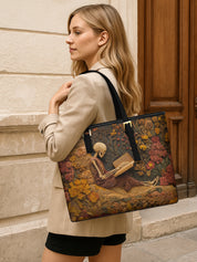 The Reader Beneath Sleek Leather Tote LB0TD026