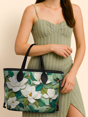 Elegant Magnolia Classic Shopper Tote LB0TH002