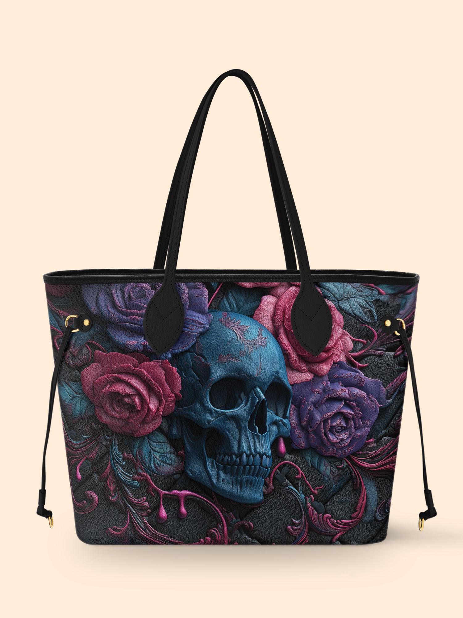Vivid Skull Bloom Classic Shopper Tote LB0HH020