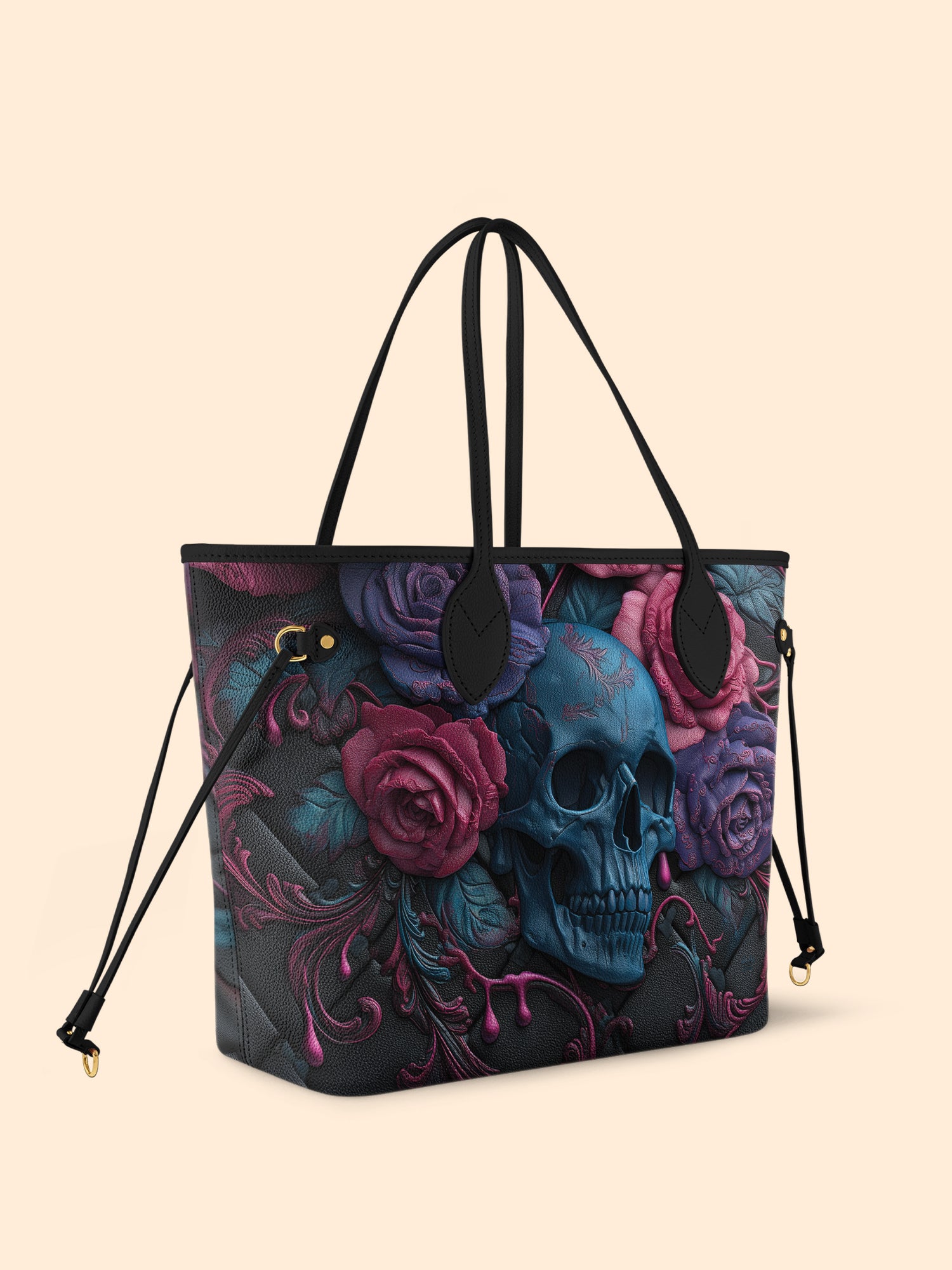 Vivid Skull Bloom Classic Shopper Tote LB0HH020