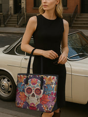Day of Petals Sleek Leather Tote LB0HH028