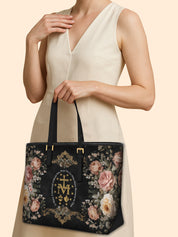 Miraculous Medal Sleek Leather Tote LB0HH013