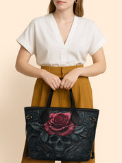 Obsidian Rose Classic Shopper Tote LB0XD044