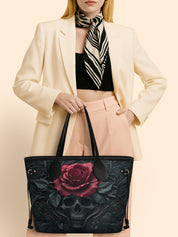 Obsidian Rose Classic Shopper Tote LB0XD044