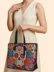 Day of Petals Sleek Leather Tote LB0HH028